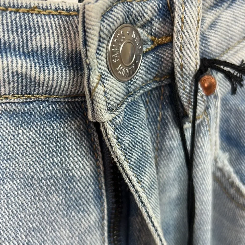 Almost Famous Super High rise wide leg light wash jeans size 0 NWT - Picture 6 of 13